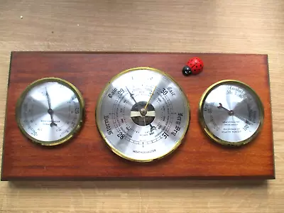 Vintage Weathermaster Barometer Inc Thermometer & Hygrometer -see Photos • £20