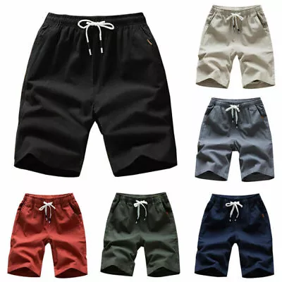 Men Elastic Waist Shorts Running Jogger Summer Sports Pocket Training Hot Pants • £12.59