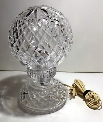 Vintage Waterford Crystal L10 Hurricane Electric Lamp ~ Sphere Ball Shape Globe • $424.99