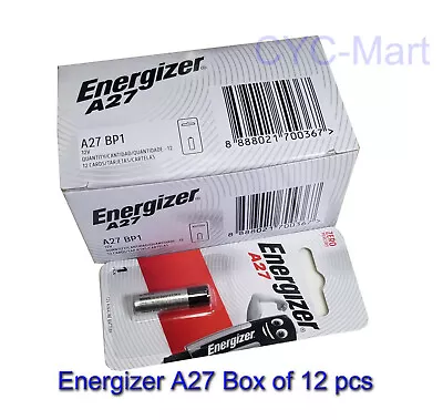 Energizer A27 27A 12V MN27 E27A L828 E27 Car Remote Batteries Box Of 12pcs • $35.09