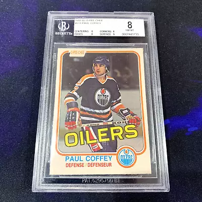 1981-82 O-Pee-Chee OPC Hockey #111 Paul Coffey Oilers RC Rookie HOF BGS 8 NM MT • $165