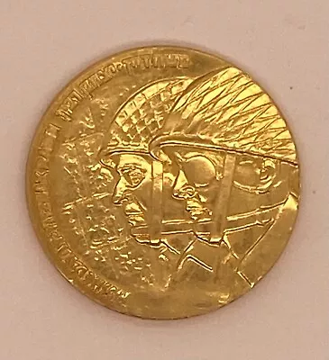 1967 Gold Israel General Moshe Dayan & Yitzhak Rabin 8.6 Grams Victory Medal • $690