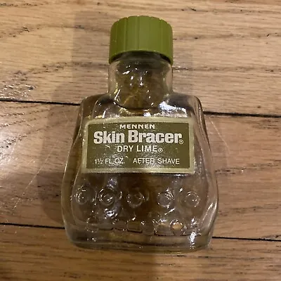 Vintage Skin Bracer DRY LIME After Shave By Mennen Glass Bottle 1.5 Fl. Oz 50% • $15