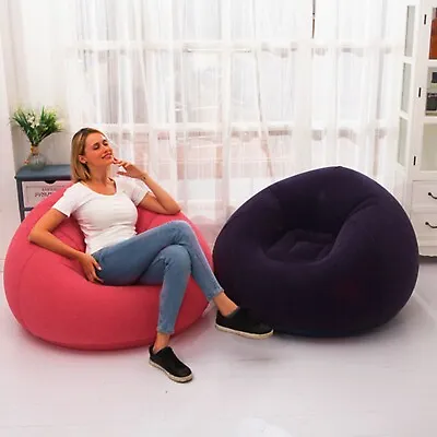 £19.99 • Buy Inflatable Bean Bag Chair Adult Teens Kid Couch AirSofa Cover Lazy Lounger Large