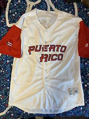 WBC Puerto Rico World Classic Baseball Jersey Mens Large Yadier Molina • $30