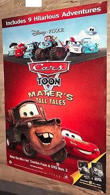 Disney Pixar Cars Mater's Tall Tales Dvd Release 26  X 40  Promo Poster RARE  • $15.99