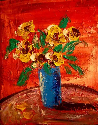 Flowers  OIL PAINTING CREATED  BY MARK KAZAV  Modern  Original Oil Abstract Y345 • $198