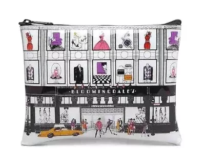 New Bloomingdale's Cosmetic Case Store Front Vinyl Makeup Pouch Exclusive • $18