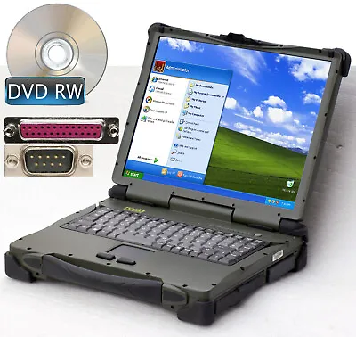 Military Roda Notebook 15   38cm 320GB Windows XP Pcmcia Firewire Bundeswehr RO2 • £265.26