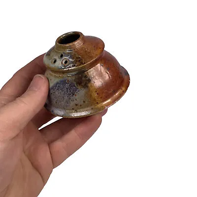 Art Pottery Vase Incense Burner Spill Unusual Signed • £20