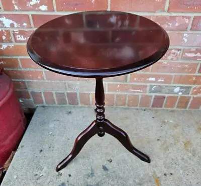 Vintage Mahogany Stained Plant Stand Side Table Fern Stand 3 Leg Pedestal • $89.99