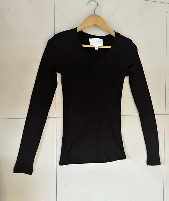 Viktoria Woods Black V Neck Long Sleeves Knit Jumper Size 0 $79 • $79