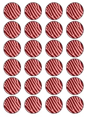 X24 Pink Zebra Animal Print Cup Cake Toppers Decorated On Edible Rice Paper • $3.43