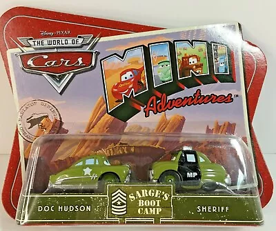 Disney Pixar Cars THE WORLD OF CARS Series MINI Adventure DOC HUDSON & SHERIFF • $18.95