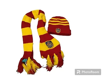Vintage Harry Potter Scarf And Beanie Hogwarts Maroon And Gold • $16