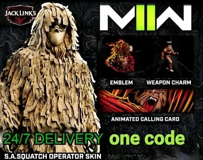 ONE CODE 🔵  COD MW2 Jack Links Ghillie 🔵 ✦ All Platforms  AUTOMATIO✦ • $12.99