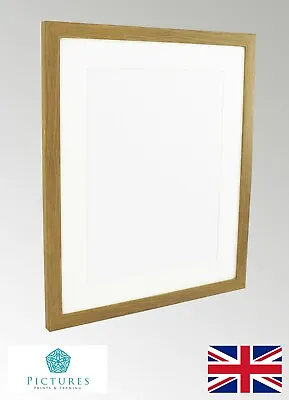 Oak Photo Picture Frame 19mm A4 9x9 9x11 10x10 10x12 11x11 11x13 Mount Glass • £26.70