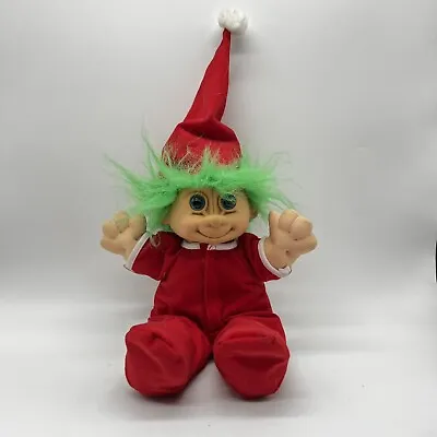 £29.11 • Buy Russ VINTAGE TROLL GREEN HAIR IN RED PAJAMAS 12  Plush Stuffed Animal Toy DOLL