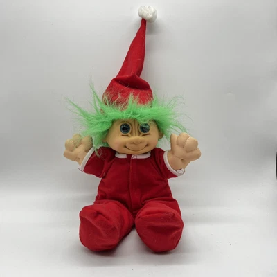 £29.11 • Buy Russ VINTAGE TROLL GREEN HAIR IN RED PAJAMAS 12  Plush Stuffed Animal Toy DOLL