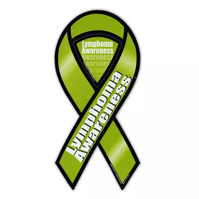 Magnetic Bumper Sticker - Lymphoma Cancer Support Ribbon - Awareness Magnet • $7.99