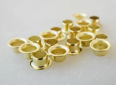 100pc Quality Brass Eyelets 4mm For Pliers Machine Craft Leather Card Fabric • £2.20