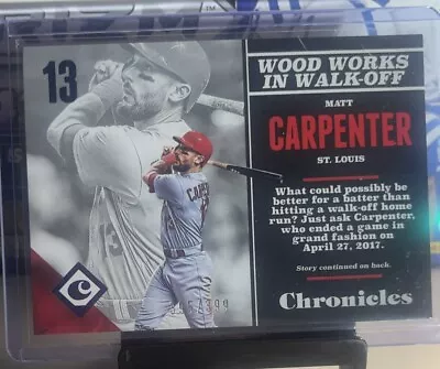 2017 Panini Chronicles - Purple #18 Matt Carpenter 395/399 • $2