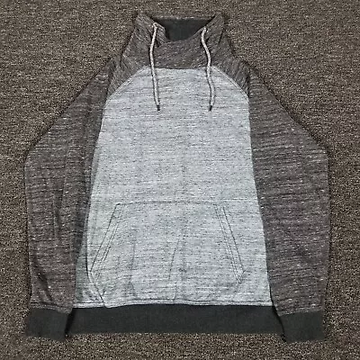 Ocean Current Sweatshirt Mens Medium Gray High Neck Drawstring Casual Pullover • $10.99