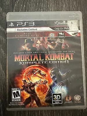 Mortal Kombat -- Komplete Edition (Sony PlayStation 3 2012) • $11.25