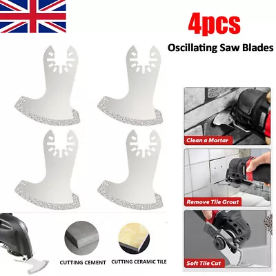 4PCS Multi Oscillating Saw Blades Diamond Segment Tool Grit Grout Removal Tool • £7.69