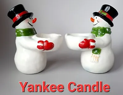 2 X YANKEE CANDLE Snowman ⛄️ Tea Light Holders • £7