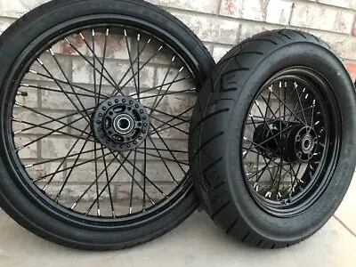 2008 Harley Sportster  1200xl 883xl Wheel Set Black Black W  Tires.. • $1390