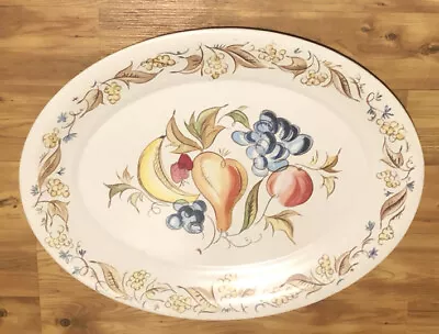 Vintage Kenro Festivity Melmac Large Oval Serving Platter Turkey Platter 1960s • $18.99