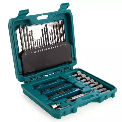 Makita 60 Piece PRO Drill Bit Set Masonry HSS Drill Nut Driver Socket P-90358 • £17.95