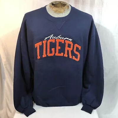 Vintage Auburn Tigers Russell Athletics Blue Sweatshirt Men’s 2XL Embroidered • $33.77