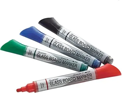 Quartet Premium Glass Board Dry-Erase Markers Fine Tip Assorted Colors 4 Pack • $12