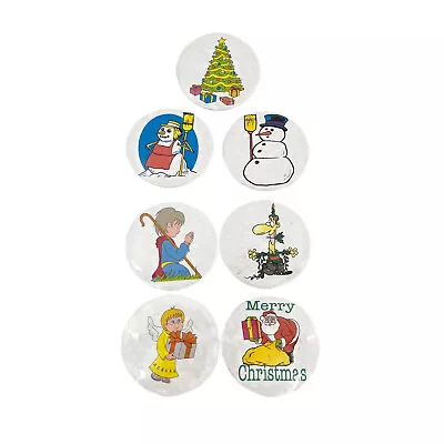 7X Vintage Christmas Pinback Button Magnets Collection Holiday Decor Buttons • $4.98