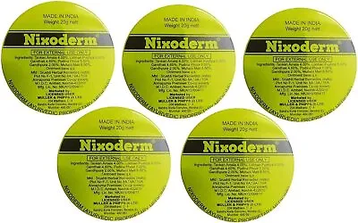 £20.92 • Buy Nixoderm For Skin Problems Cream Ayurvedic Ointment Cream 20g Pack Of 5