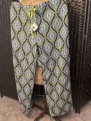 VERA BRADLEY Baby Corduroy Pajama PJ Pants - CAMBRIDGE Green NEW SIZE Large • $29.99
