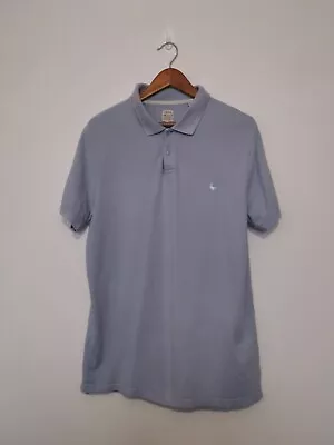 Jack Wills Polo Shirt Large Pastel Blue 100% Cotton • £8