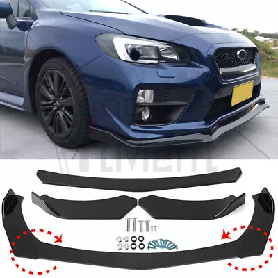 Glossy Black Front Lip Splitter Spoiler For Subaru WRX STI BRZ Impreza GC8 G3 V1 • $89.46