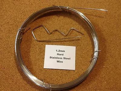 £2.99 • Buy 1.2mm X 10m 18 SWG Stainless Steel Wire Floristry Craft Bonsai Fishing Lures