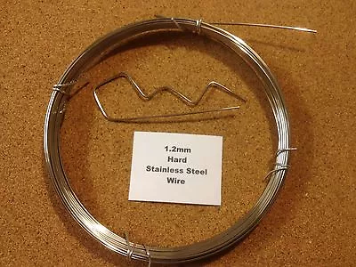 £0.99 • Buy 1.2mm X 1m 18 SWG Stainless Steel Wire Floristry Craft Bonsai Fishing Lures