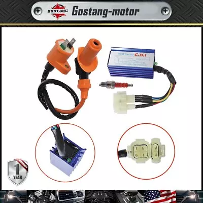 Racing Ignition Coil CDI Box Spark Plug For GY6 50cc - 150cc Scooter Go Kart ATV • $12.37