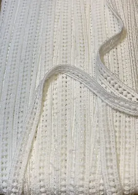 Ivory 13mm Cotton Lace Edging Trim Ribbon • £1.25