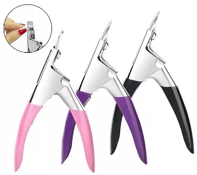 Acrylic Nail Clipper Cutter 3 Way Fake False Nail Art UV Gel Tips Cutter Trimmer • £3.39