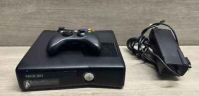 Microsoft Xbox 360 S 4GB Console Black (1439) W/ Power & Controller Tested • $59.99