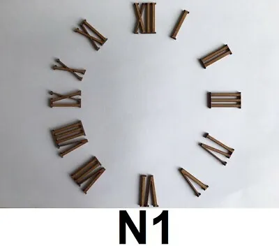 12 X CLOCK FACE 30MM ROMAN NUMERAL NUMBERS WOODEN MDF BLANK CRAFT EMBELLISHMENT • £3