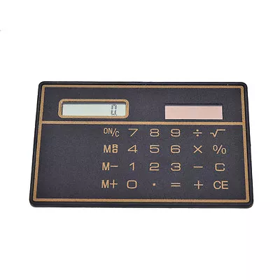 £1.33 • Buy Mini Credit Card Solar Power Pocket Calculator Novelty Small Travel CompactBDP3