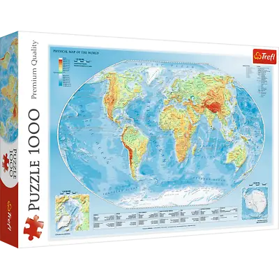 £10.99 • Buy 1000 Piece Jigsaw Puzzles World Map Trefl Brand New Adult Kids Puzzle