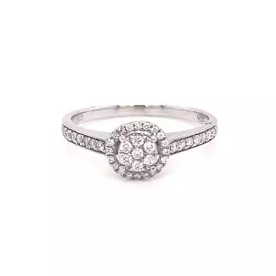 REDUCED! 9ct WHITE GOLD DIAMOND RING TDW 0.35ct VAL $1499 • $349